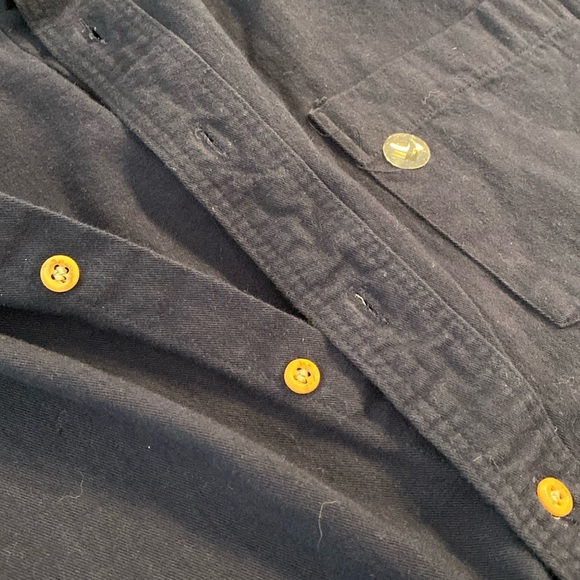 NWOT American Eagle Outfitters Navy Blue Flannel Long Sleeve Button Shirt Large - Picture 7 of 15